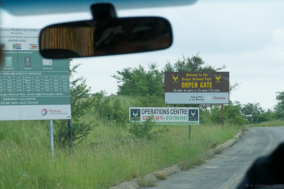 Approaching Orpen Gate entrance to Kruger
