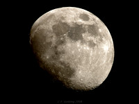 Moon in Gibbous Phase (re-processed image)